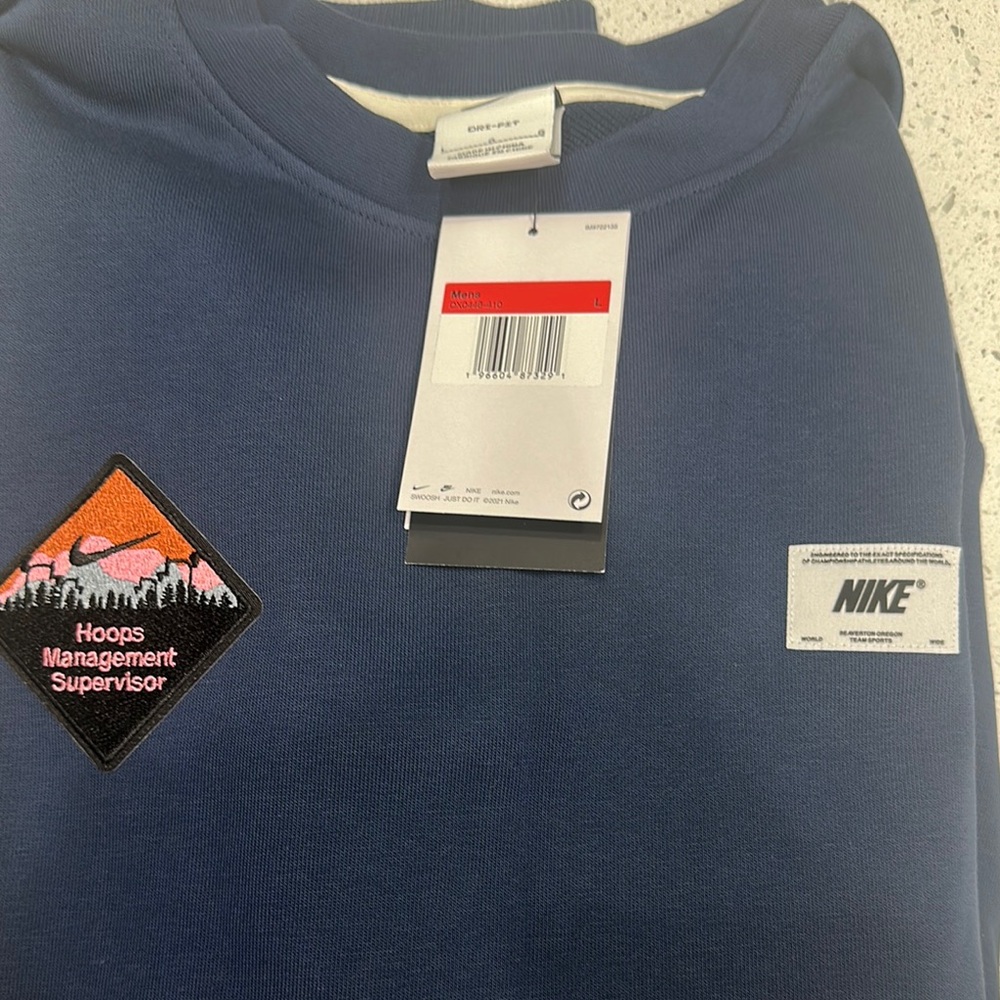 Nike Men's Classic Blue Crewneck Sweater